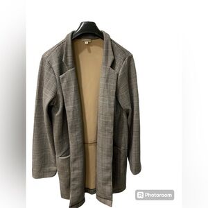 Black and white blazer